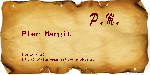 Pler Margit névjegykártya